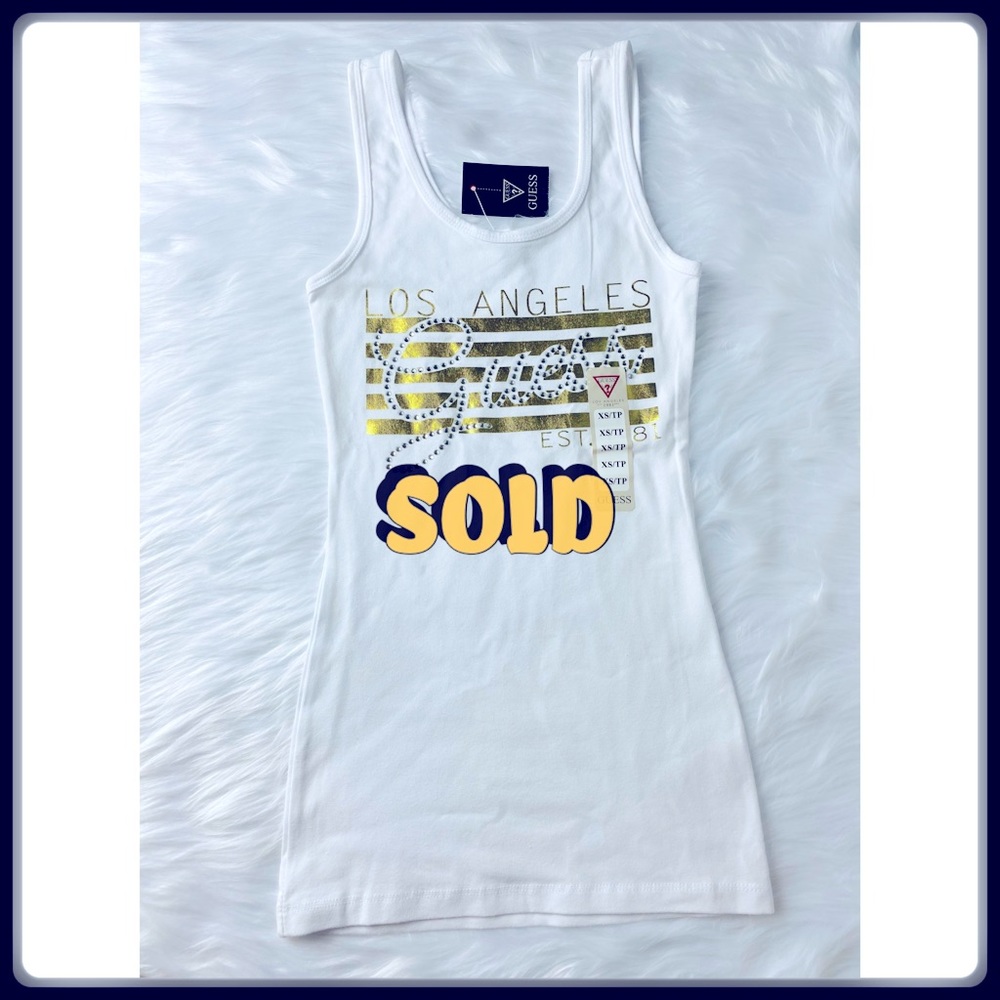 Guess White Tank Top